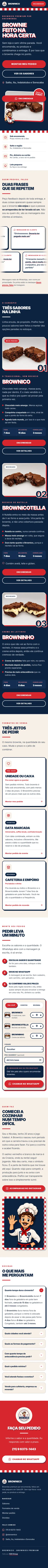 O site de Brownico no celular