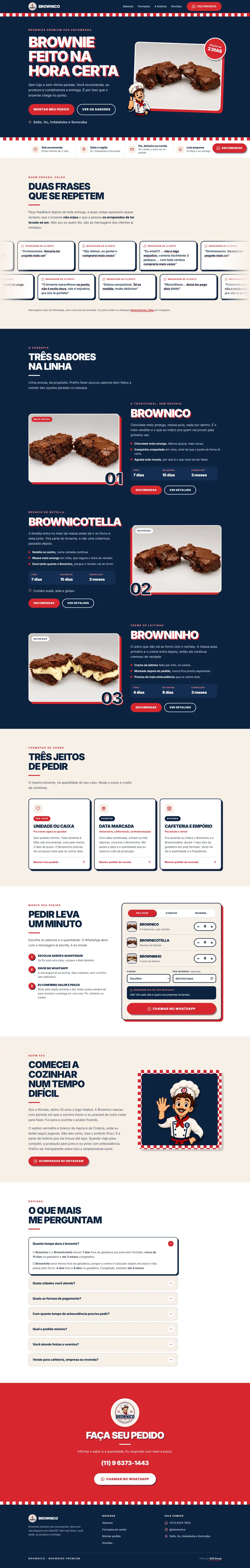 O site de Brownico no computador